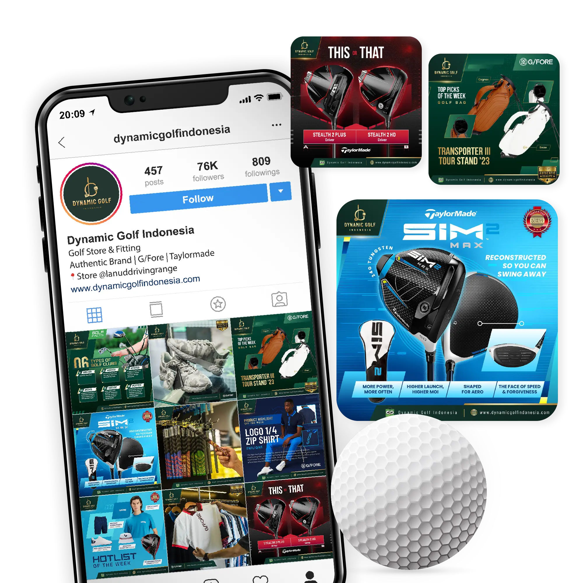 Home feat portfolio graphic dbs dynamicgolf