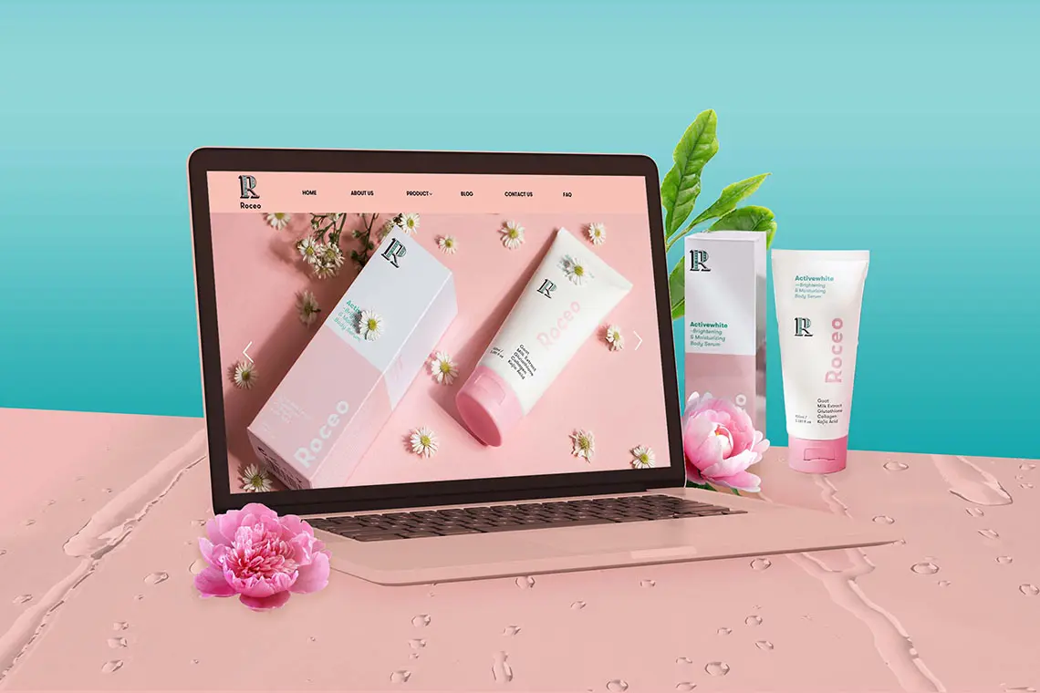 Web design and development mockup