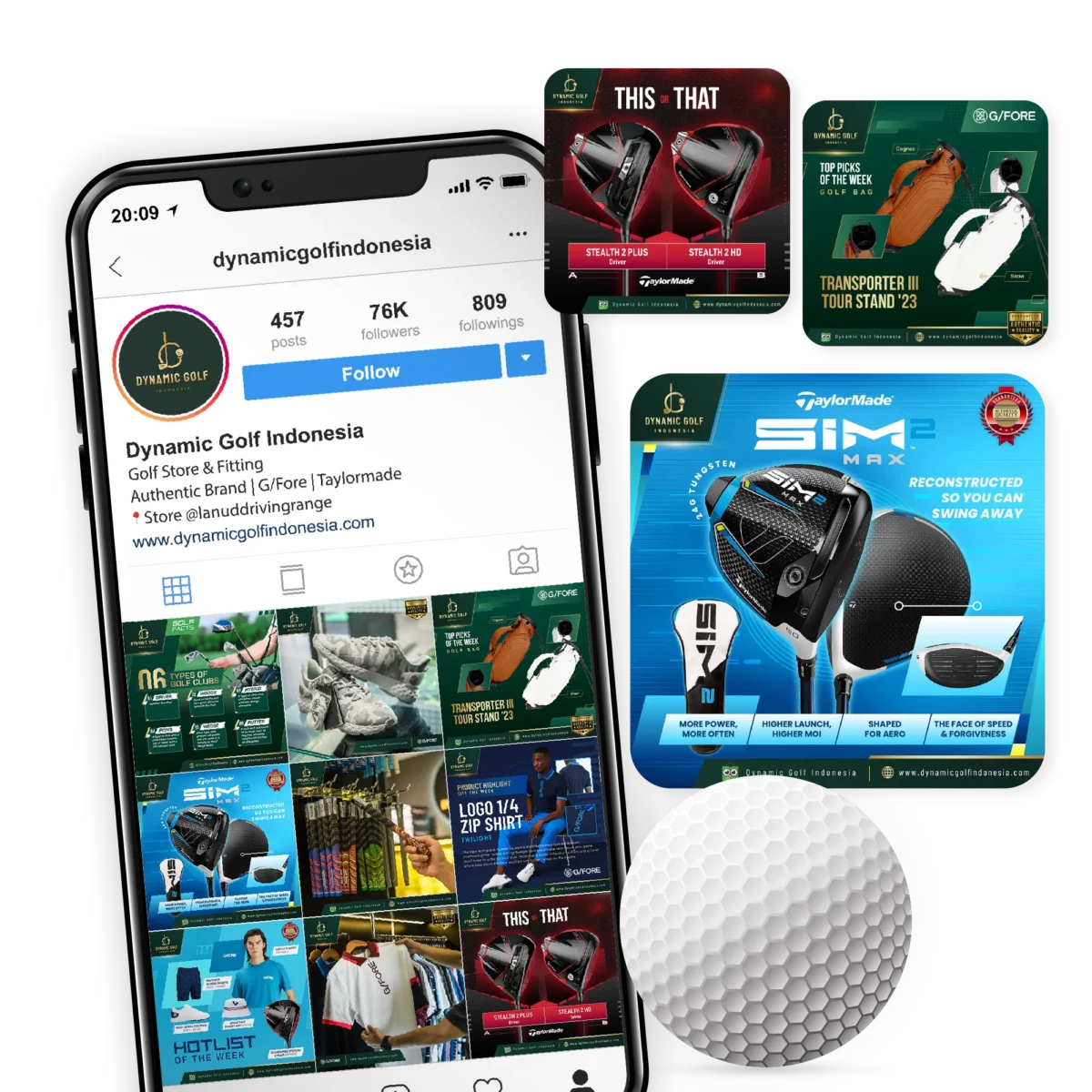 Home feat portfolio graphic dbs dynamicgolf