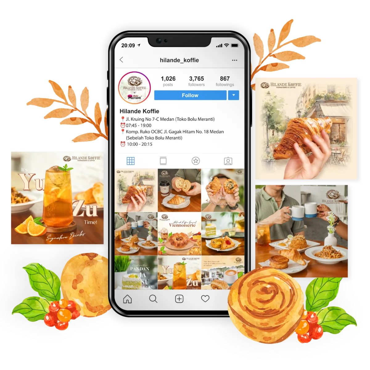 Home feat portfolio graphic dbs hilandekoffie